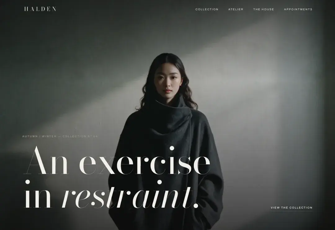 HALDEN fashion house demo homepage