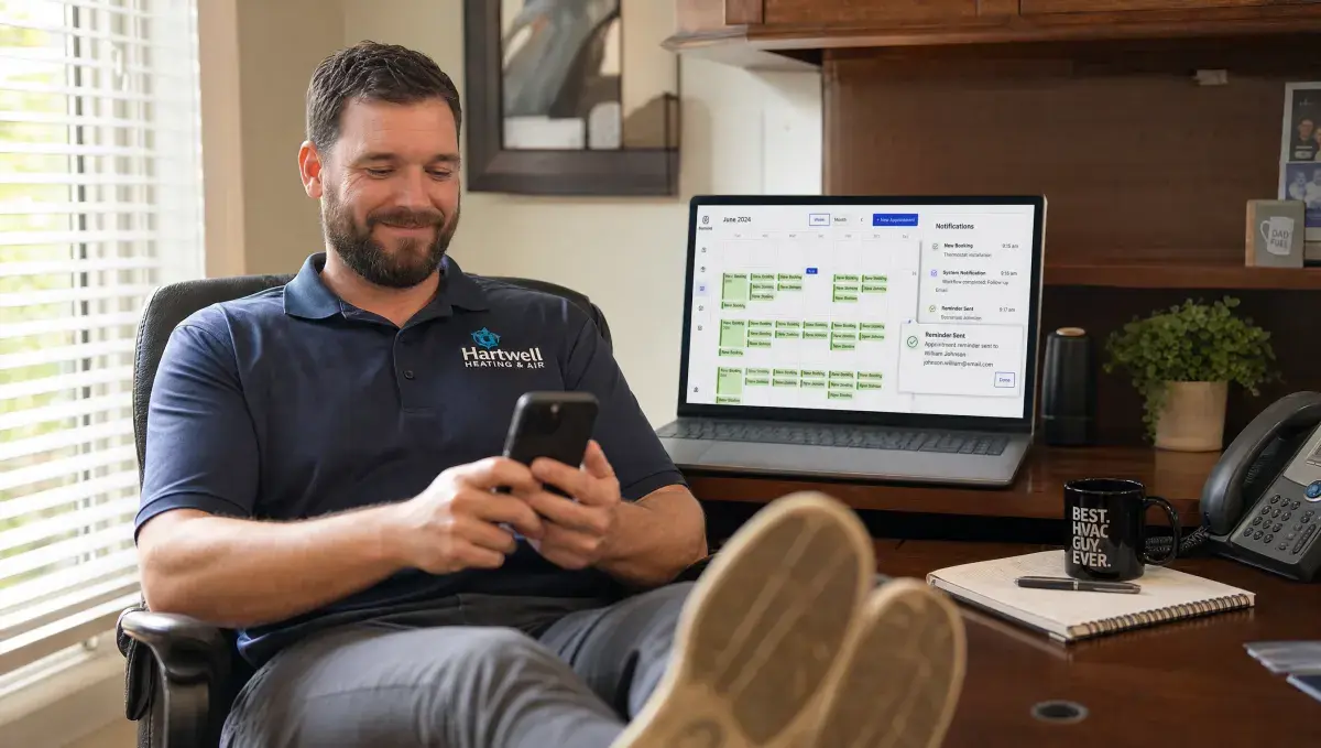 AI workflow automation for small business shown as a connected diagram