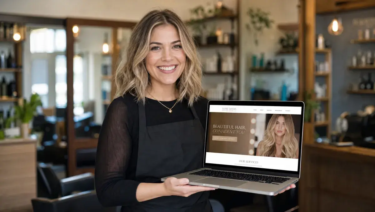 Custom website design layout mockup for a small business
